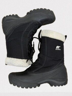 SOREL Women's Cumberland Black Insulated Winter Boots Size 8